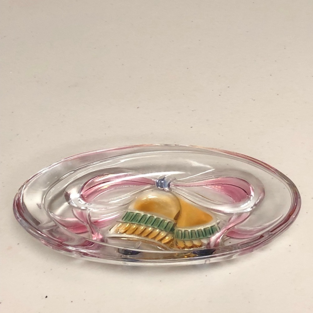 Mikasa Vintage glass Christmas Bell rare Candy Dish